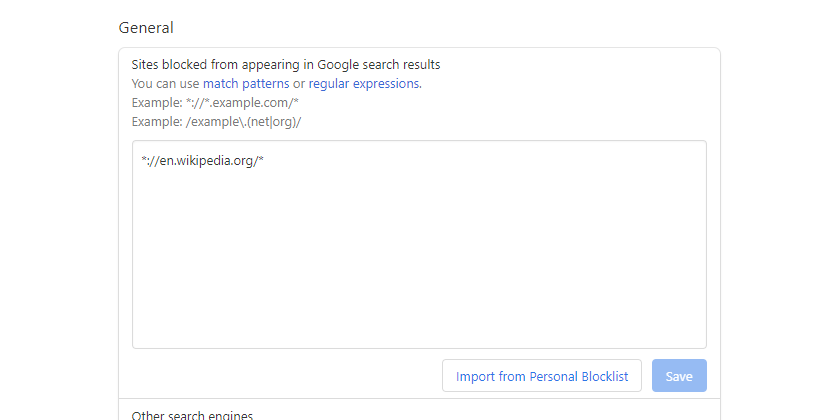 blocked sites