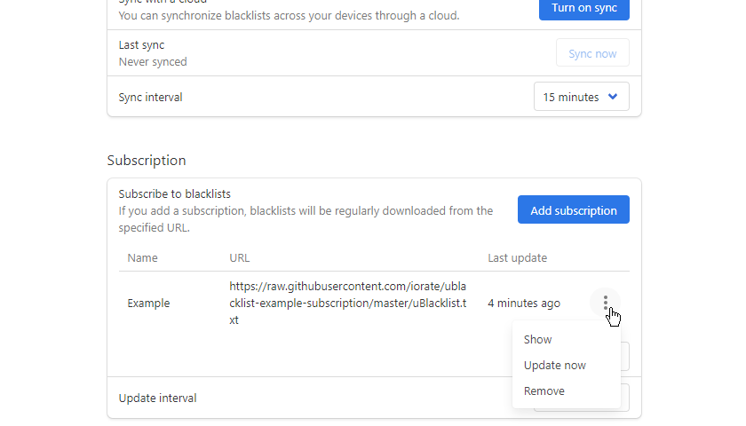 manage subscription
