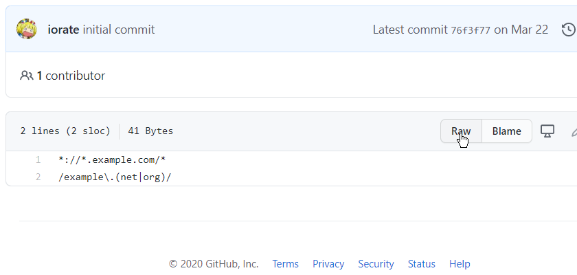 raw url