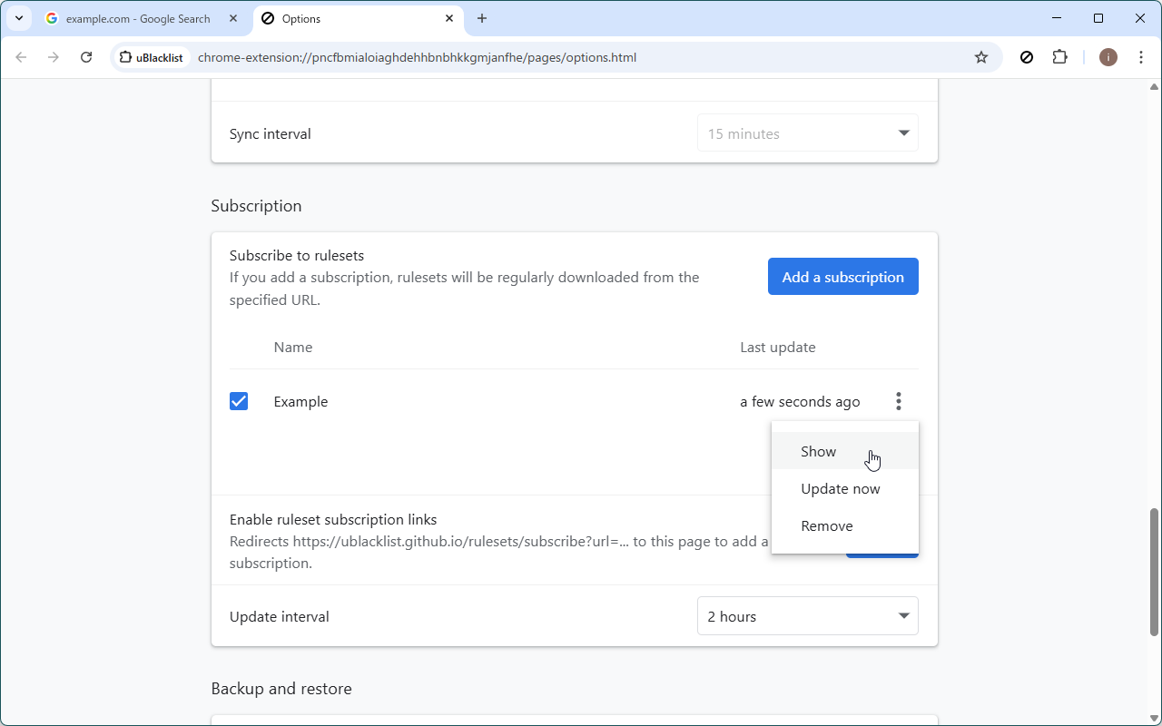 Abonnement verwalten